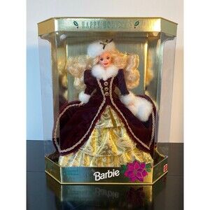 Happy Holidays Barbie Special Edition – Burgundy & Gold Gown – Mattel 15646